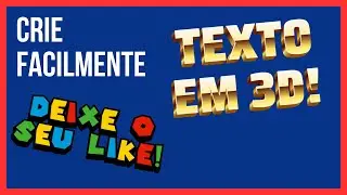 MANEIRA MAIS FÁCIL DE CRIAR O SEU TEXTO COM EFEITO 3D! ONLINE GRATUITO