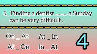 English Quiz| Prepositions of time Quiz