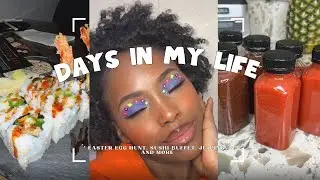 Vlog Dump: Easter Egg Hunt, Sushi buffet in Boston, Juicing & more