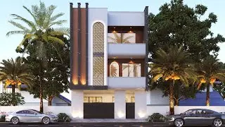 Project #9889  Villa Elevation | #careerhacks | #3dsmax and Vray Files for Download