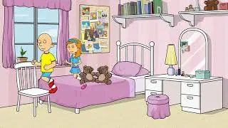 Caillou and Rosie play whilst their parents argue