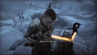 Atreus tries to open chest like Kratos | God of War Ragnarök