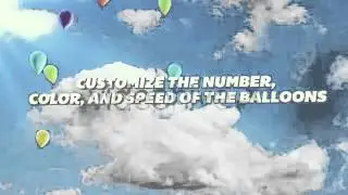 Floating Balloons and Text   Cinema 4D Templates   Project Files