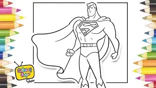 Superman Power Pose / Oddly Satisfying Speed Coloring with Marker Pen and Upbeat Music