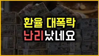 환율 대폭락 - 난리났네요