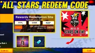 Free Fire All Stars Redeem Code | FREE FIRE REDEEM CODE | FF Redeem Code Today | 23 July Redeem Code
