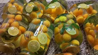 MOJITO COMPOTE FOR WINTER. SWEET, DELICIOUS and VERY FRAGRANT apricot compote with mint and lemon.