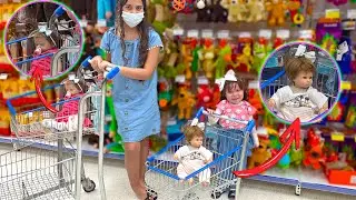 LEVAMOS OS BEBÊS PARA PASSEAR NO SUPERMERCADO !!!