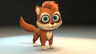 cartoon little fox