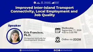 Improved Inter-Island Transport Connectivity, Local Employment and Job Quality.