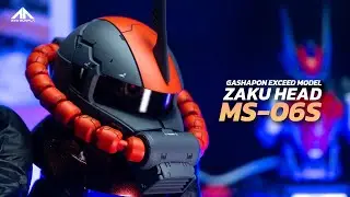Custom Paint Gashapon Exceed Model Zaku Head MS-06S | 222 Gunpla
