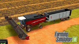 3 Farm with 4x Time Harvesting in Farming Simulator 18 | Timelapse 