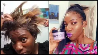 *Lost files* TRANSFORMATION, Relaxer & Ponytail. Review of Edgebooster #Ponytail #edgebooster