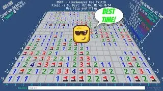 Record Time on 19x19 Minefield in 02:46 by Tweezim - MineSweeper For Twitch (MSFT) - Click Edition