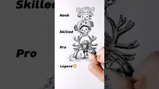 How to Draw Chopper | OnePiece in different levels 😳 
