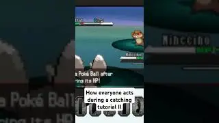 Everyone during a boring catching tutorial 2 #pokemon #randomizer #nintendo #pokemonblackwhite