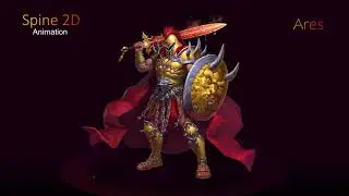 Spine 2D animation. Ares