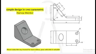 Simple design in creo parametric || creo parametric