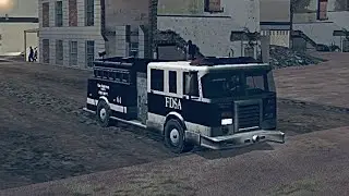 GTA San Andreas - Black modified Fire Truck with Off-road wheels