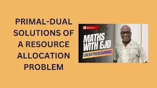 29. Primal-Dual Solutions of a Resource Allocation Problem