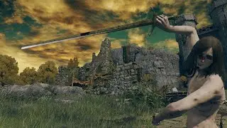 Elden Ring Noble's Keen Slender Sword Max Upgraded Combat Gameplay