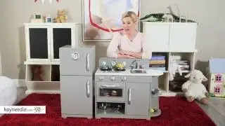 Teamson Kids Gray Wooden Retro Kitchen Set - Product Review Video