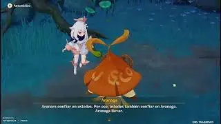 Just Paimon having a chat with an aranara.