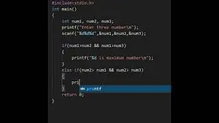 C program to find maximum  number among three number | 