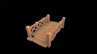 Stylized Rustic Wooden Bridge - Prop 3D Model | Game Asset Showcase