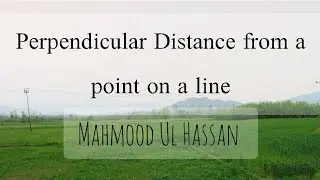 Perpendicular distance from the point on a line | Formula Derivation | Example