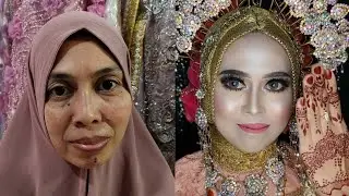 make up wajah berumur menjadi lebih muda/pengantin Bugis