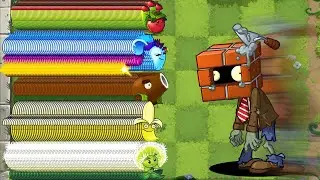 PvZ 2 Challenge - All Plants vs Team Brickhead Zombie Armor 4 - Who Will Win?