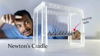 How to make a newtons cradle using ball bearings.