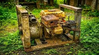 Master Restoration of a Rusted Gasoline Water Pump | Full Rebuild from Total Wreck