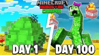I Survived 100 DAYS as a CREEPER in Minecraft