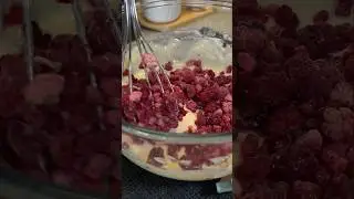 Вафли с малиной