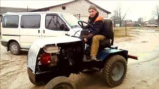 Homemade tractor with a Chinese 18 hp engine