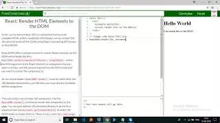 freecodecamp-React Render HTML Elements to the DOM-solution