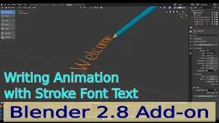 Text Writing Animation in Blender 2.8 (Free Add-on)