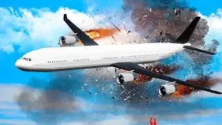 WALL OF FIRE vs PLANES - Airplane Crash in BRICK RIGS