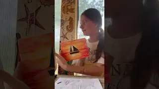 Учу крёстную рисовать