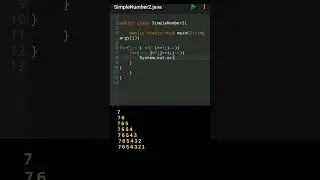 java programing - number Pyramid pattern 2' 