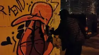 Chill night bombing. Русский граффити бомбинг