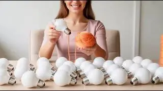 How to make a fall gnome from a light bulb 🎃 | DIY Halloween Idea