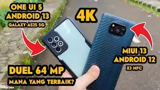 KAMERA TEST ONE UI 5 Samsung Galaxy A52s 5G Android 13 VS Poco X3 NFC MIUI 13 Android 12