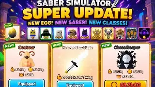 ⚔️NEW SABER SIMULATOR UPDATE IS HERE AND ITSOVERPOWERED + NEW CODE!💪⚔️(Roblox Saber Simulator)