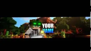 FREE INSANE MINECRAFT YOUTUBE BANNER |  BEST YOUTUBE BANNER TEMPLATE PHOTOSHOP