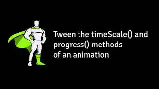 Tween the progress() and timeScale() of an animation