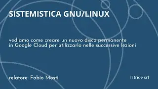GNU/Linux - creare un nuovo disco in Google Compute Engine