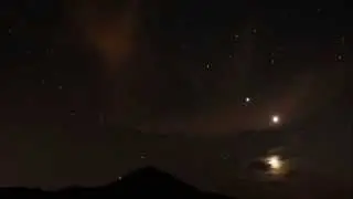 Jupiter Venus Conjunction 2015, Teide  Timelapse in Full HD